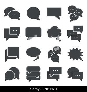 Sprechblase Symbole auf dem weißen Hintergrund. Vector Illustration Stock Vektor