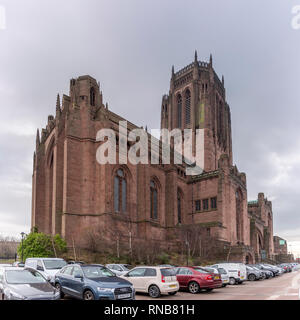 Liverpool Cathedral, St. James's montieren. Basierend auf einem Entwurf von Giles Gilbert Scott, zwischen 1904 und 1978 gebaut Stockfoto