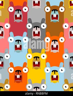 Und täglich grüßt das Murmeltier Muster nahtlose. marmot Hintergrund. waldmurmeltier Ornament Stock Vektor