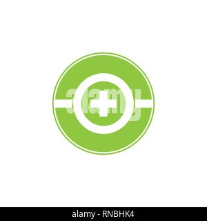 Plus medizinische Kreis geometrische logo Vektor Stock Vektor