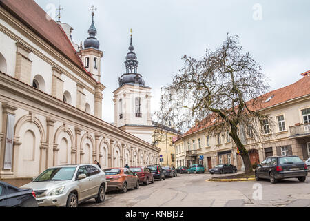 Streetview Altstadt von Vilius in Litauen Baltikum Europa Stockfoto