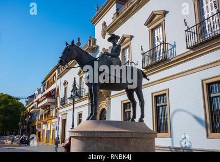 Plaza de Toros de la Real Maestranza de Caballería de Sevilla, Sevilla, Spanien. Stockfoto