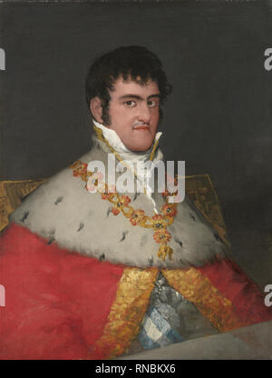 Francisco de Goya (Fuendetodos, 1746 - Bordeaux, 1828). Porträt von Ferdinand VII (Ca. 1814-1815). Öl auf Leinwand. 84 x 63,5 cm. Museum: Museo Nacional Thyssen-Bornemisza, Madrid. Stockfoto