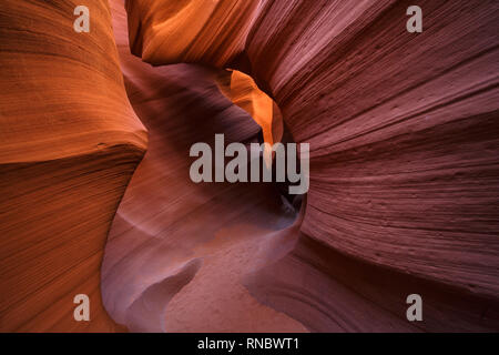 Berühmte Antelope Canyons über die Regeln der Navajo Stamm, Arizona, USA Stockfoto