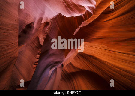 Berühmte Antelope Canyons über die Regeln der Navajo Stamm, Arizona, USA Stockfoto