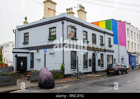 Die Schrulligen Mad Hatter Pub in Kemp Town Brighton GROSSBRITANNIEN Stockfoto