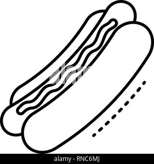 Frische hot dog Symbol, outline Style Stock Vektor