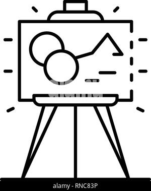 Museum Symbol Bild, outline Style Stock Vektor