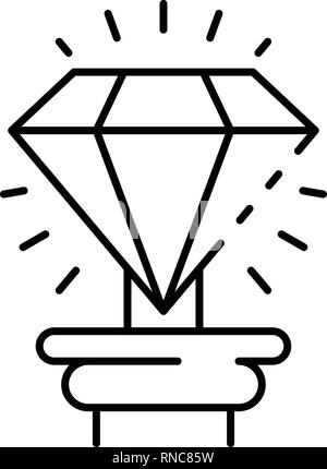 Museum rautenförmiges Symbol, outline Style Stock Vektor