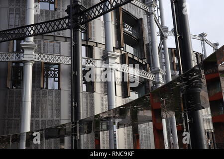 Gasspeicher Park Wohnungen Im Viktorianischen Gasspeicher King's Cross gebaut Stockfoto