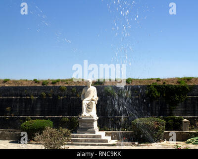 Statue von Guilford, ein englischer philhellene, die in Korfu, in Boschetto Gärten, Spaniada, Korfu Stadt, Kerkyra, Griechenland lebte Stockfoto