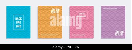 Ein farbenfrohes und modernes Design. Set mit geometrischen Muster Hintergrund design Stock Vektor