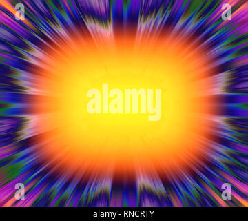 Orange und Gelb starburst Explosion Hintergrund mit Kopie Raum Stockfoto