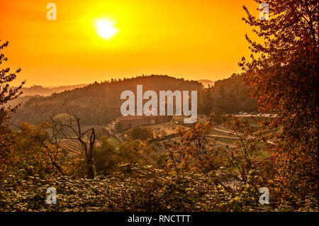 Italien Piemont Monferrato Sprueche von Asti - Abtei Vezzolano Stockfoto