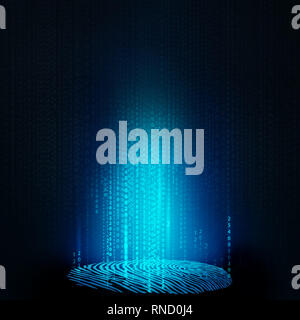 Fingerprint Scanning Technology Konzept. Stockfoto