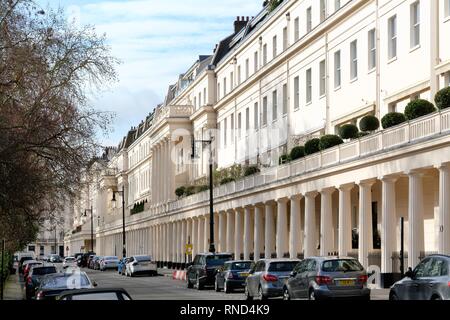 Exklusive Wohnhäuser im Eaton Square Belgravia London England Großbritannien Stockfoto