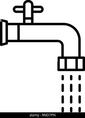 Tippen Sie auf das Symbol für Wasser Filter, outline Style Stock Vektor