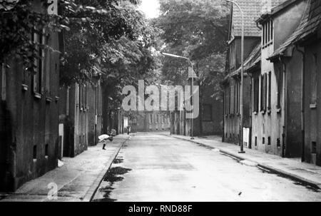 Die Bürger wollen nicht länger den maroden Zustand dieses colliery Abrechnung der Ruhrkohle AG (RAG) in Marl zu akzeptieren, hier am 27. Juni 1974. | Verwendung weltweit Stockfoto