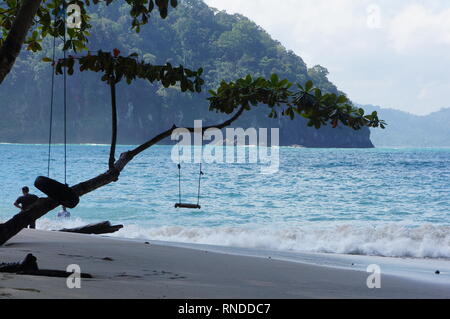 Blue Sky von Teluk Hijau Strand Banyuwangi Indonesien Stockfoto