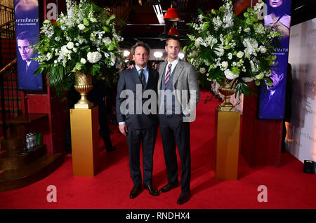 Jason Clarke und Alexander Skarsgard Teilnahme an der Weltpremiere des Folgen, auf der Picturehouse Central Kino, London Stockfoto