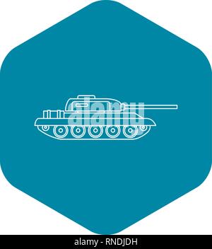 Tank-Symbol, Umriss-Stil Stock Vektor