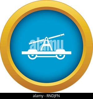 Draisine oder handcar Symbol blau Vector isoliert Stock Vektor