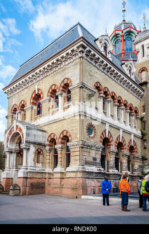 Äußere von Abbey Mills Pumpstation 1868 von Joseph Bazalgette und Edmund Cooper, Stratford, London, England, Großbritannien Stockfoto