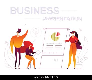 Business Presentation - Modernes flaches design Stil bunte Illustration Stock Vektor
