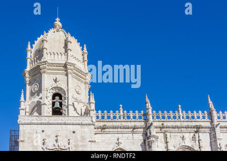 Die Hieronymus Kloster, ein beliebter Ort für tourits in Belém in Lissabon, Portugal Stockfoto