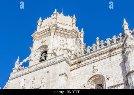 Die Hieronymus Kloster, ein beliebter Ort für tourits in Belém in Lissabon, Portugal Stockfoto