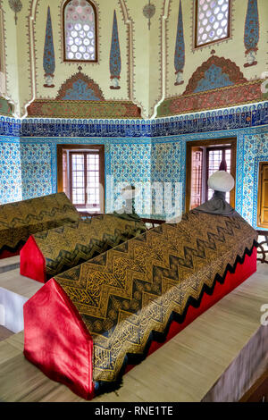 Die türbe (mausoleum) Der Shezade Mustafa in der Muradiye Complex, Bursa, Türkei Stockfoto