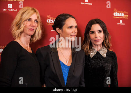 Sandrine Kiberlain, Jeanne Herry und Elodie Bouchez besucht des Erzeugers Abendessen Cesar 2019 im Four Seasons Hotel George V statt Stockfoto