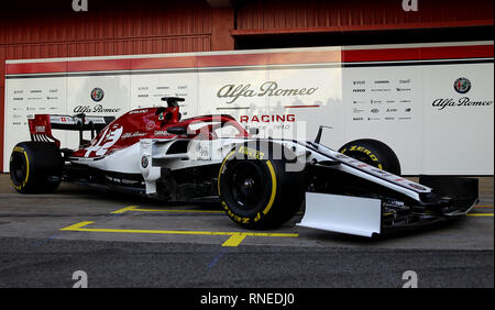 Montmelo, Spanien. 18 Feb, 2019. Alfa Romeo Sauber Montmelo Barcelona 18-02-2019 Circuit de Catalunya Formel-1-Test 2019 Foto Federico Basile/Insidefoto Credit: insidefoto Srl/Alamy leben Nachrichten Stockfoto