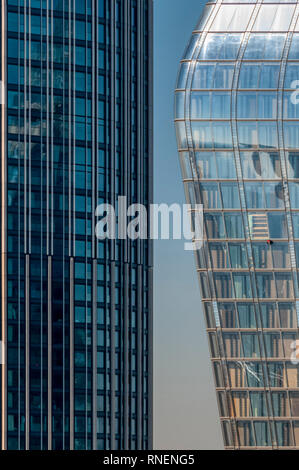 South Bank Tower und einem Blackfriars auf der Londoner South Bank. Stockfoto