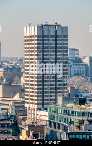 Erhöhten Blick auf London Television Centre auf der Southbank. Stockfoto