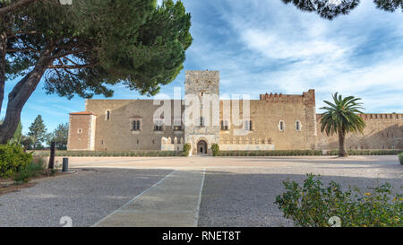 Südfassade der Palast der Könige von Mallorca in Perpignan, Frankreich Stockfoto