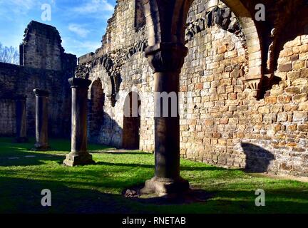 Der Osten in Kirkstall Abbey Stockfoto