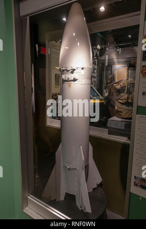 Ein Genie (Luft-2 A) ungeführte Strategischen Luftverteidigung Luft-Luft-Rakete, Las Vegas, Nevada, USA. Stockfoto