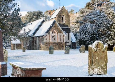 St Patrick's Kirche, Patterdale, stammt aus dem Jahre 1853. Cumbria Lake District National Park, Großbritannien Stockfoto