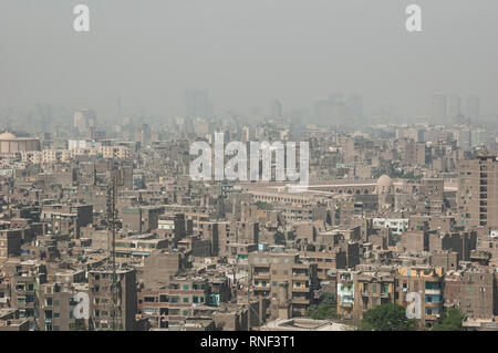 Kairo, Ägypten, 14. April 2008: Panoramablick über Kairo, Ägypten. Stockfoto