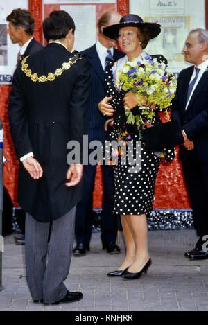 Königin Beatrix der Niederlande auf einem königlichen Besuch in London, England, UK. 29. Juni 1989 Stockfoto