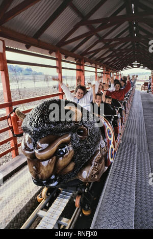 Die American Adventure Theme Park, Firma Ilkeston, Derbyshire, England, UK. Ca. 80er Stockfoto