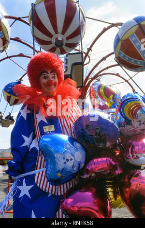 Mason Dixon Flyer Ballonfahrt am American Adventure Theme Park, Firma Ilkeston, Derbyshire, England, UK. Ca. 80er Stockfoto