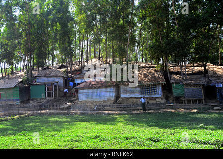 Ein Blick auf Balukhali rohingya Flüchtlingslager in Ukhia, Cox's Bazar, Bangladesch. Am Februar 02, 2019 Stockfoto