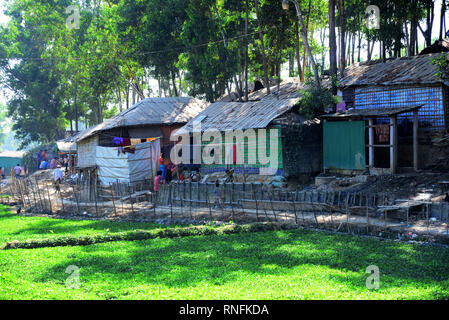 Ein Blick auf Balukhali rohingya Flüchtlingslager in Ukhia, Cox's Bazar, Bangladesch. Am Februar 02, 2019 Stockfoto