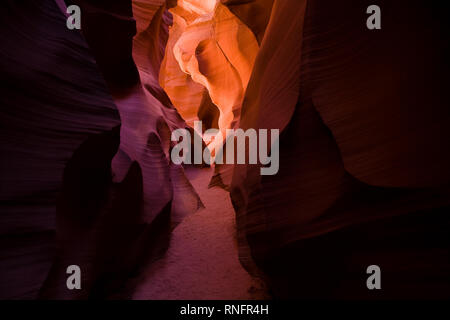 Berühmte Antelope Canyons über die Regeln der Navajo Stamm, Arizona, USA Stockfoto