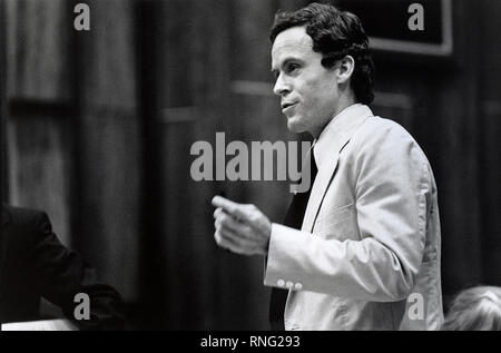 Ted Bundy Mordversuch - Miami - Theodore Robert Bundy war ein US-amerikanischer Serienmörder, Entführer, Vergewaltiger, Einbrecher, und nekrophil, angegriffen und ermordet wurden zahlreiche junge Frauen und Mädchen in den 70er Jahren und eventuell früher. Nach mehr als einem Jahrzehnt der Ablehnungen, Er gestand 30 Morde, die er in sieben Mitgliedstaaten zwischen 1974 und 1978 verpflichtet. Stockfoto