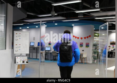 Studenten in einer Bibliothek Stockfoto