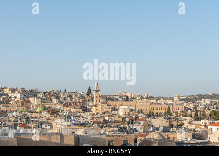Israel, Jerusalem - 31. Januar 2019: Altstadt von Jerusalem Stockfoto
