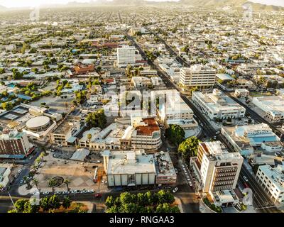 Luftbild der Innenstadt von Hermosillo, Sonora. Vista aerea del centro de Hermosillo, Sonora Stockfoto